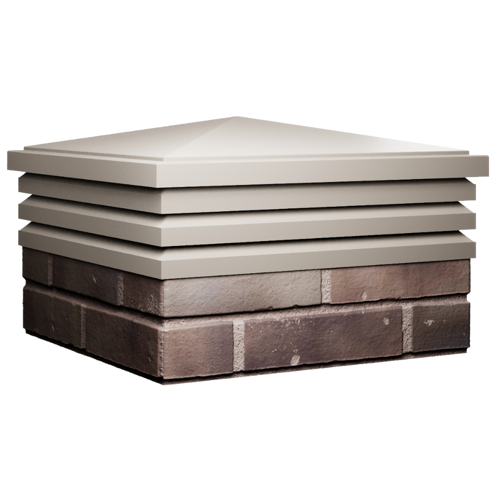 Колпак Zking Бона ХайТек Бежевый на столб 2х2 кирпича (513х513мм) в Переславле-Залесском фото