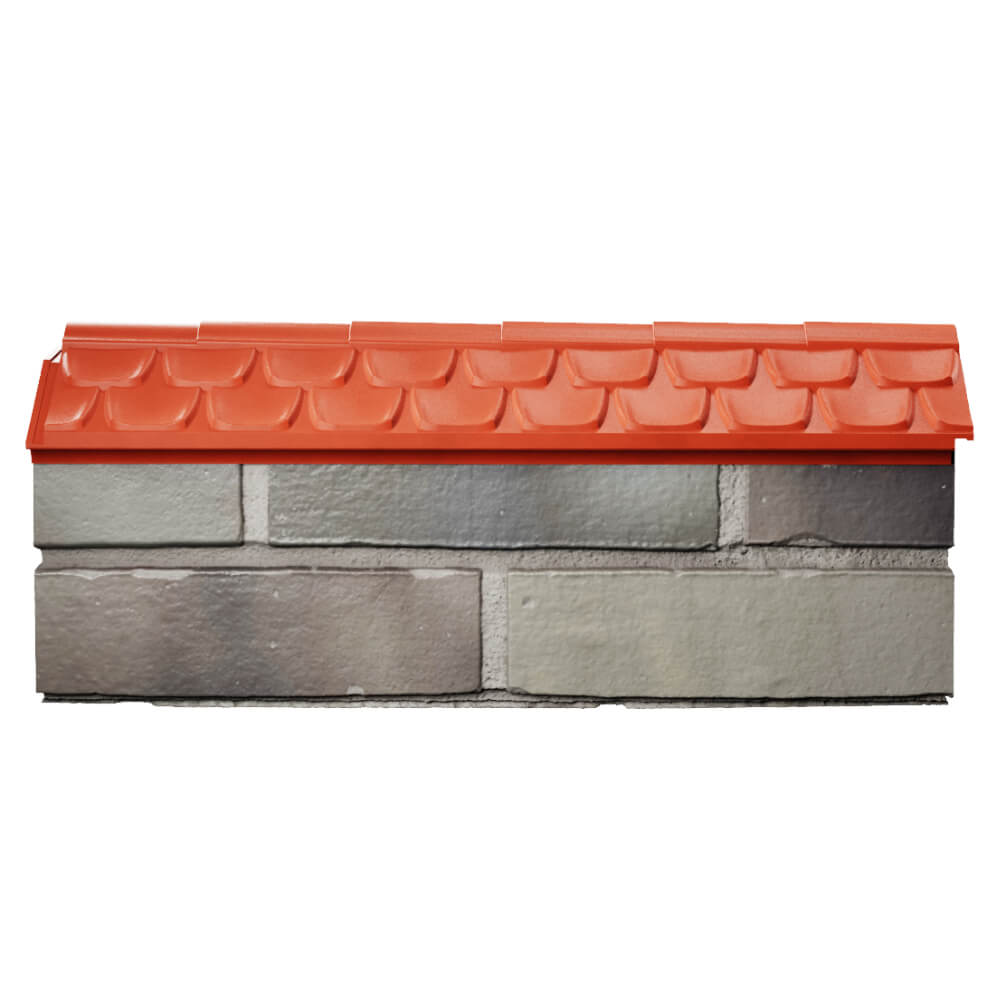 Парапет Zking Эльбрус Красный с посадкой на 0.5 кирпича (130мм) в Переславле-Залесском фото