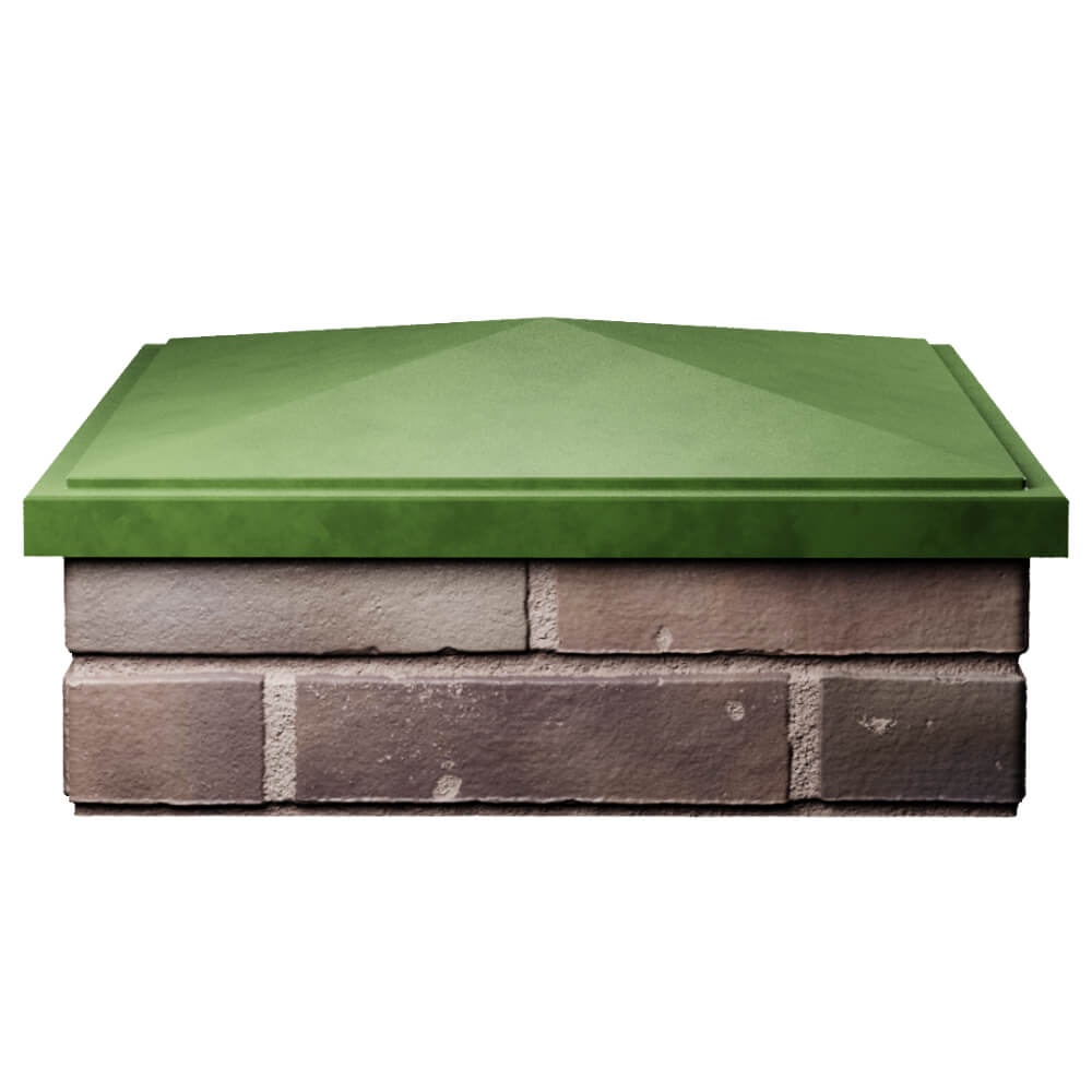 Колпак Zking БонаМоно Зеленый на столб 2х2 кирпича (515х515, 530х530мм) Переславль-Залесский фото