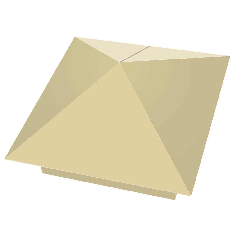 Колпак металлический 400х400мм RAL1014 Бежевый заборный Переславль-Залесский фото