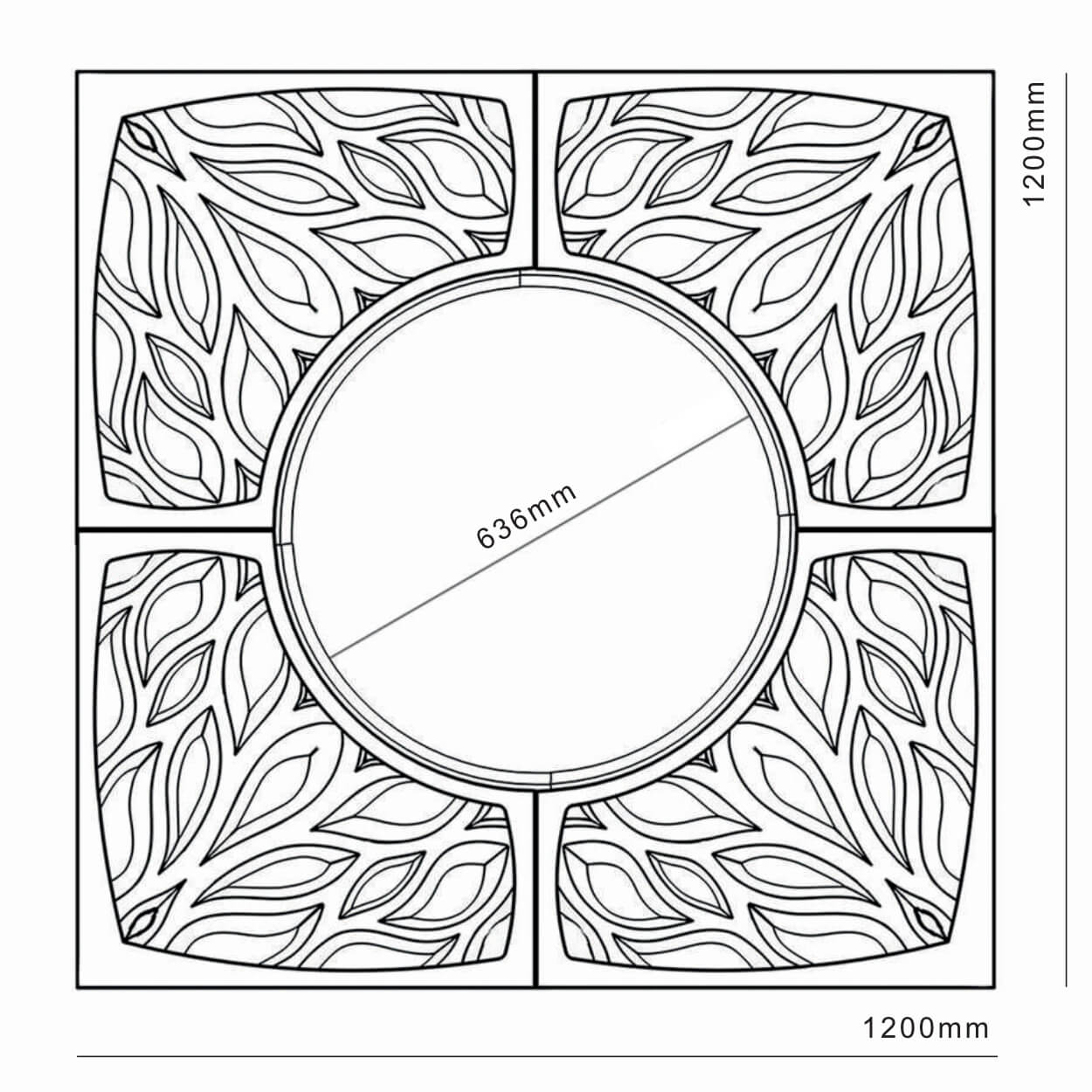 Приствольная решетка для дерева ZKING CRUST 1.2х1.2м Черная в Переславле-Залесском фото