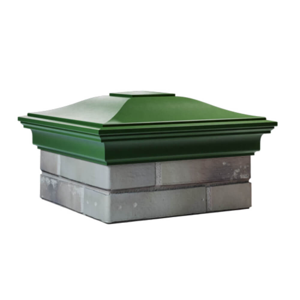 Колпак Zking Монблан Зеленый на столб 1.5х1.5 еврокирпича 0.7НФ (355х355мм) в Переславле-Залесском фото