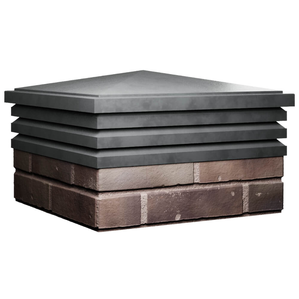 Колпак Zking Бона ХайТек Серый на столб 2х2 кирпича (513х513мм) в Переславле-Залесском фото