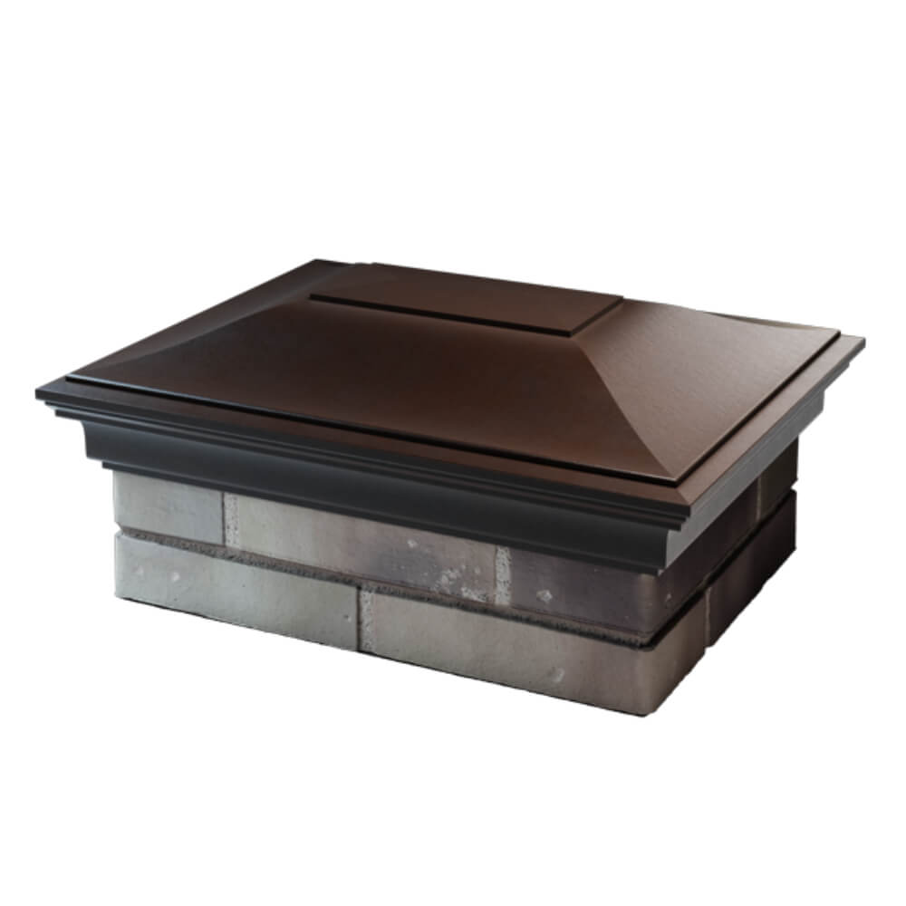 Колпак Zking Монблан Коричневый на столб 2х1.5 кирпича (515х385мм) в Переславле-Залесском фото