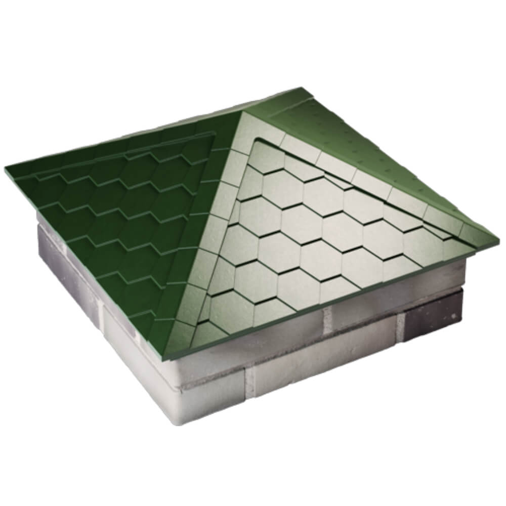 Колпак Zking Эверест Зеленый на столб 2х2 кирпича (535х535мм) Переславль-Залесский фото