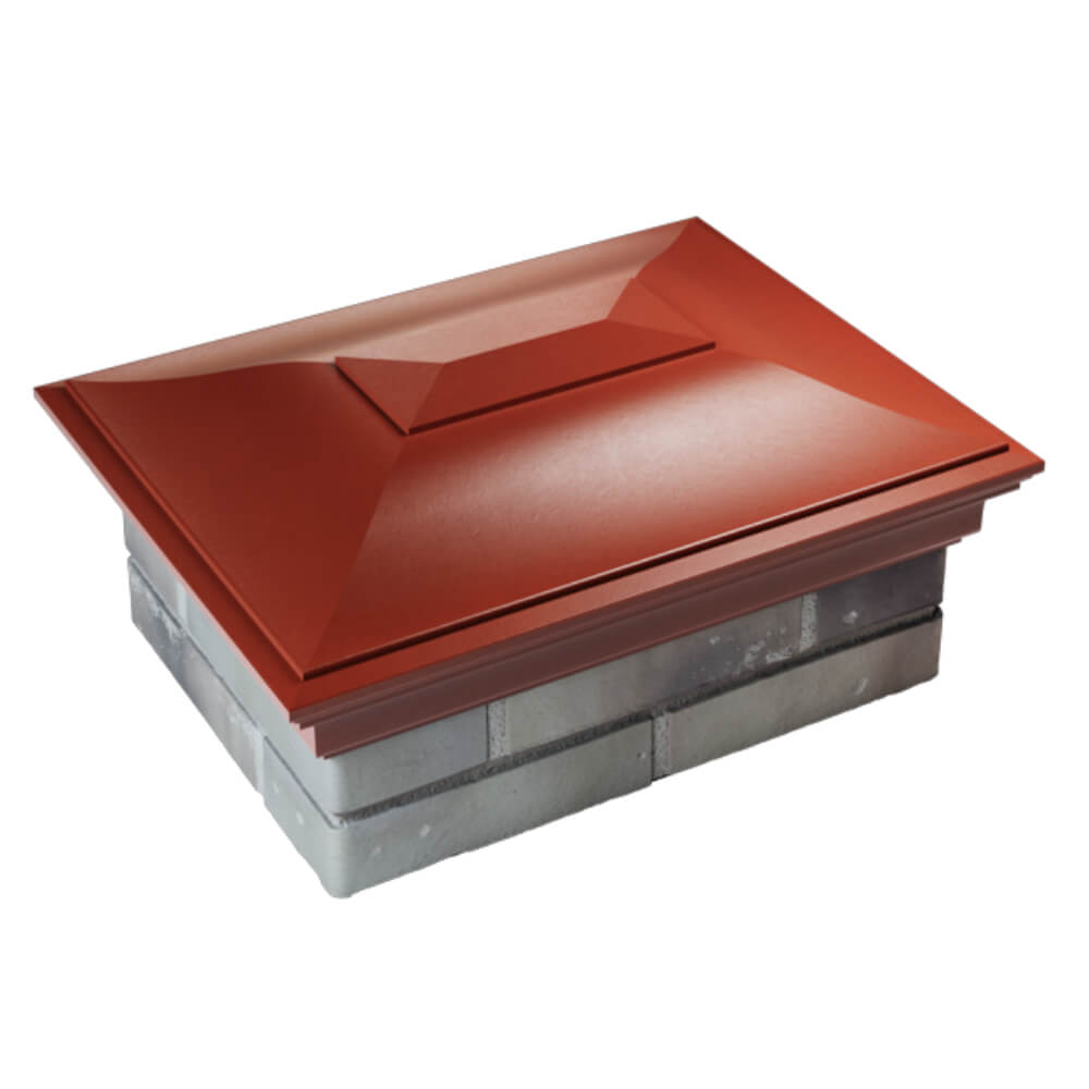 Колпак Zking Монблан Красный на столб 2х1.5 кирпича (515х385мм) Переславль-Залесский фото