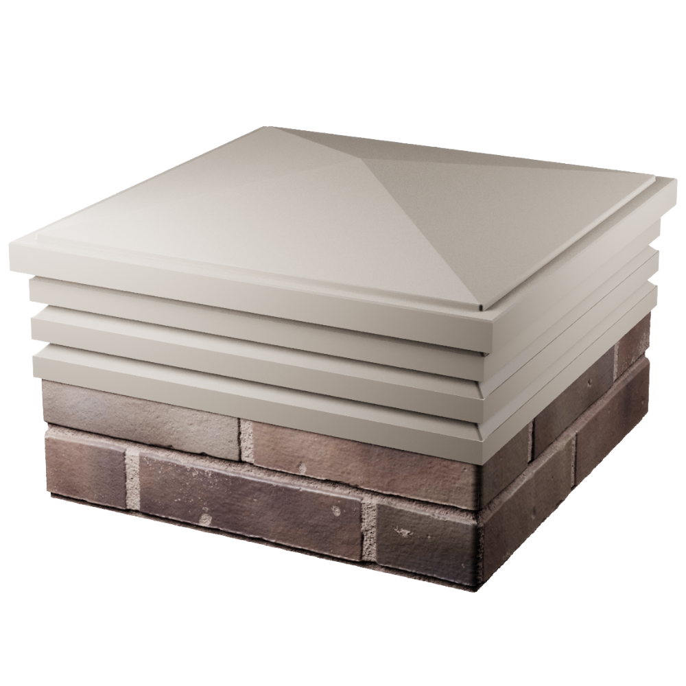 Колпак Zking Бона ХайТек Бежевый на столб 2х2 кирпича (513х513мм) в Переславле-Залесском фото