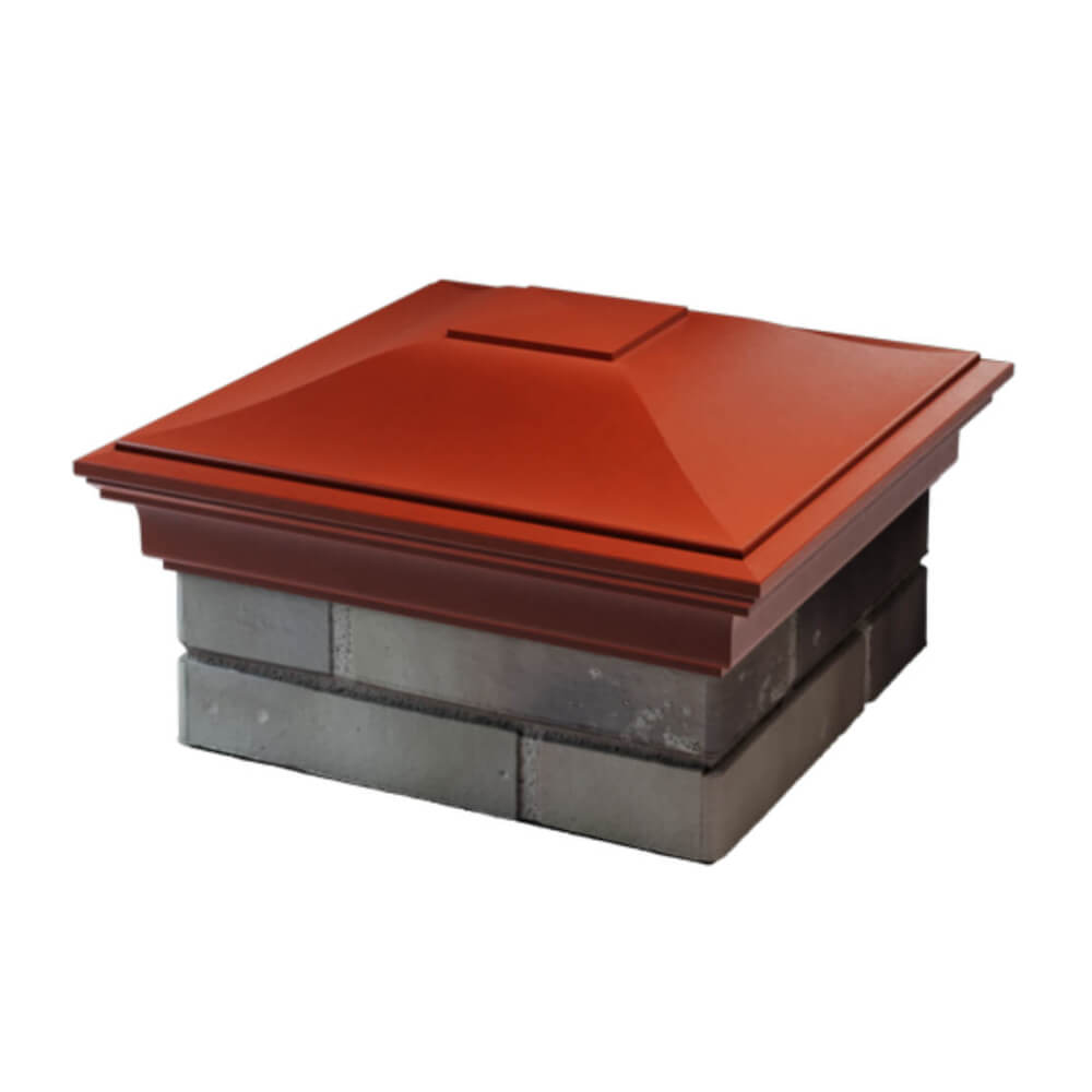 Колпак Zking Монблан Красный на столб 1.5х1.5 еврокирпича 0.7НФ (355х355мм) в Переславле-Залесском фото