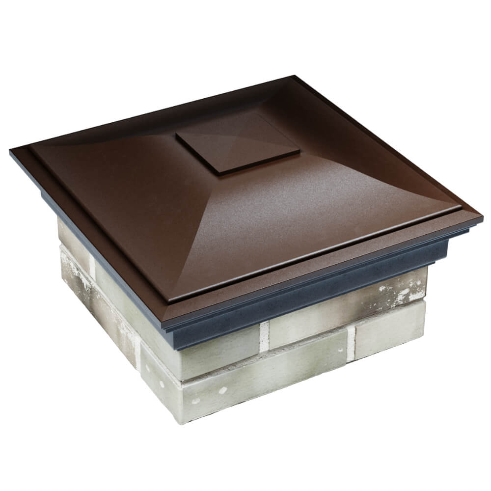 Колпак Zking Монблан Коричневый на столб 1.5х1.5 кирпича (385х385мм) в Переславле-Залесском фото