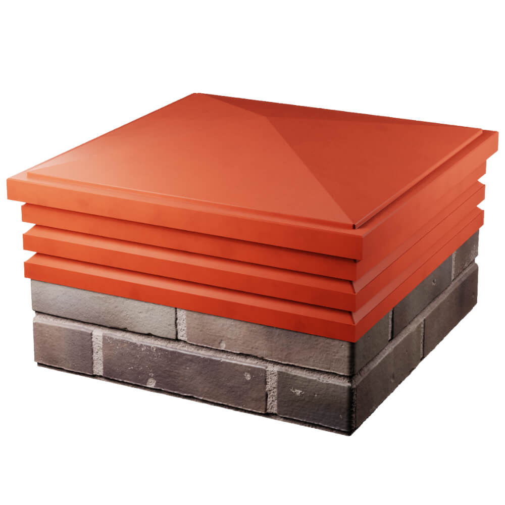 Колпак Zking Бона ХайТек Красный на столб 2х2 кирпича (513х513мм) в Переславле-Залесском фото