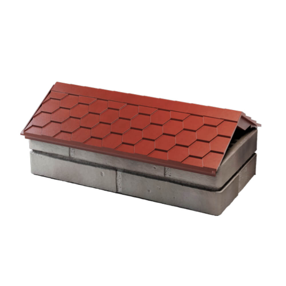 Парапет Zking Эверест Красный с посадкой на 1 кирпич (200/225/255мм) в Переславле-Залесском фото