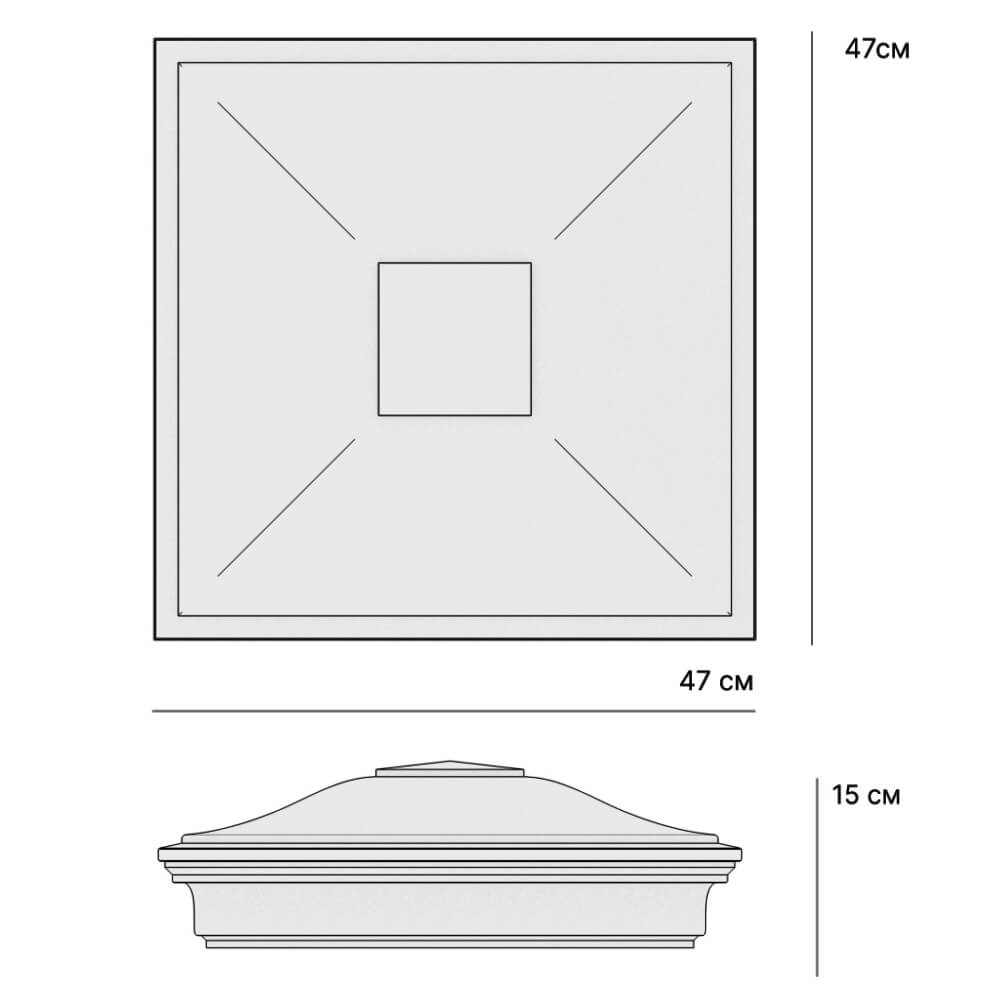 Колпак Zking Монблан Красный на столб 1.5х1.5 кирпича (385х385мм) в Переславле-Залесском фото