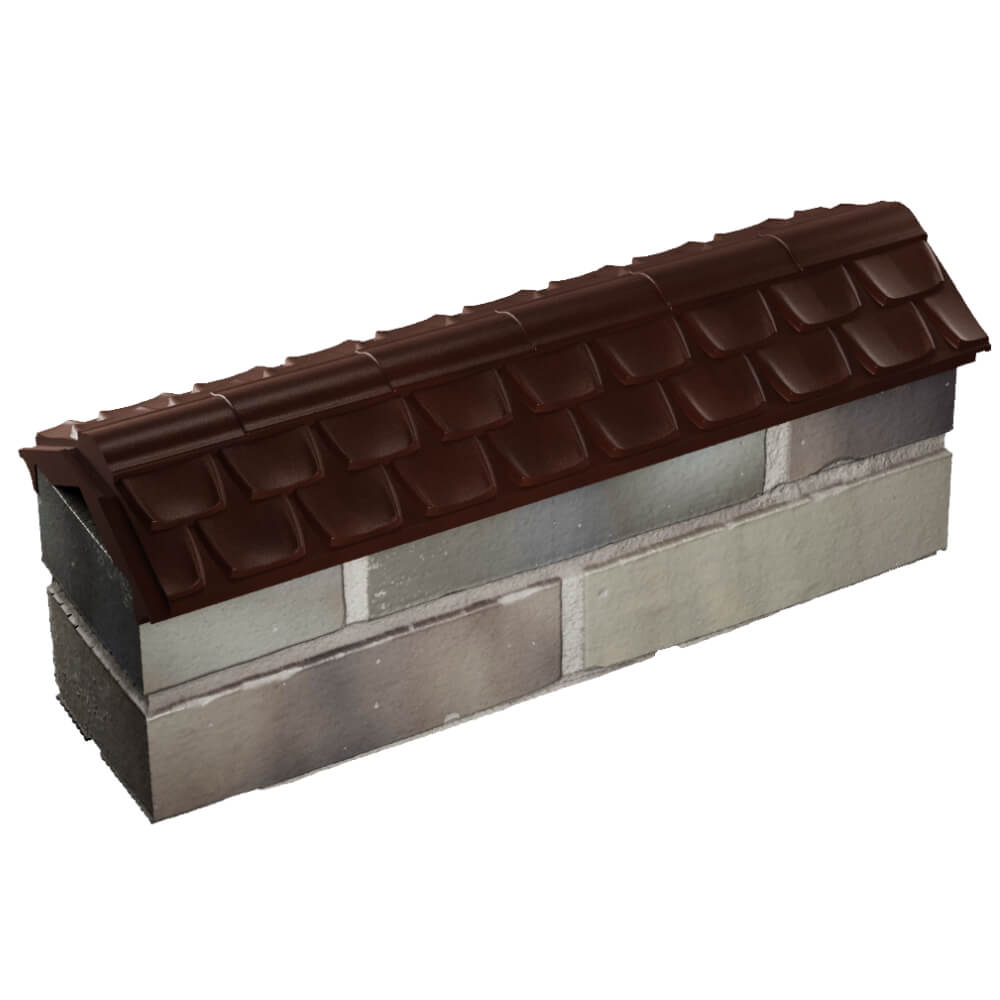 Парапет Zking Эльбрус Коричневый с посадкой на 0.5 кирпича (130мм) в Переславле-Залесском фото