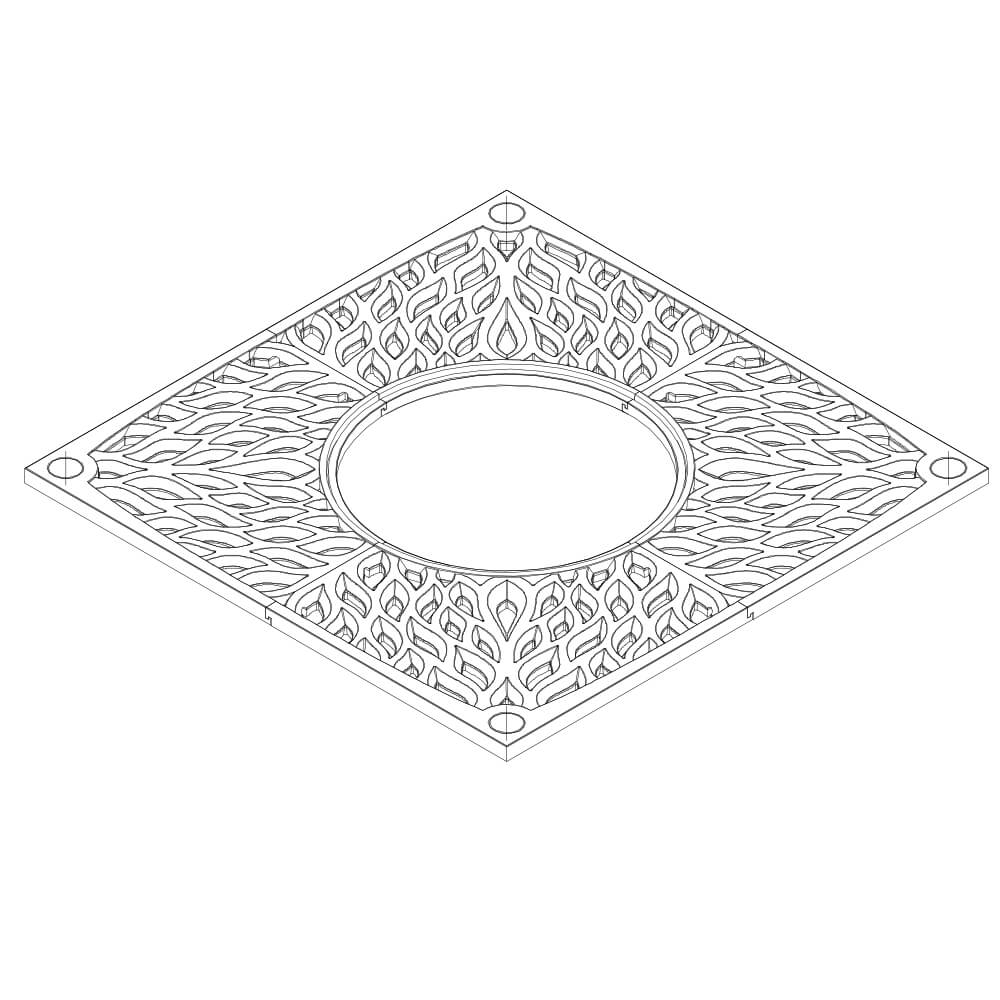 Приствольная решетка для дерева ZKING CRUST 2х2м Черная в Переславле-Залесском фото