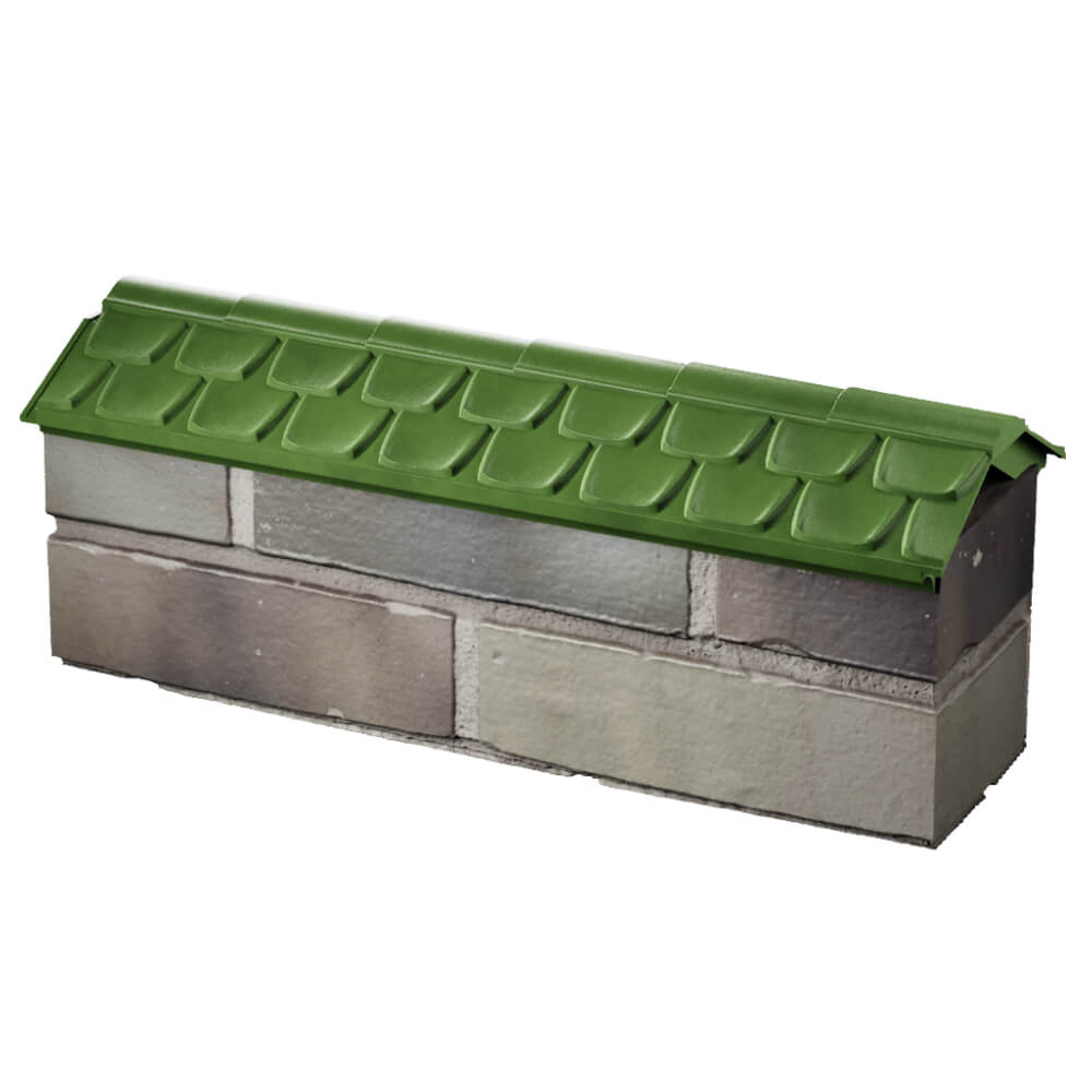 Парапет Zking Эльбрус Зеленый с посадкой на 0.5 кирпича (130мм) в Переславле-Залесском фото