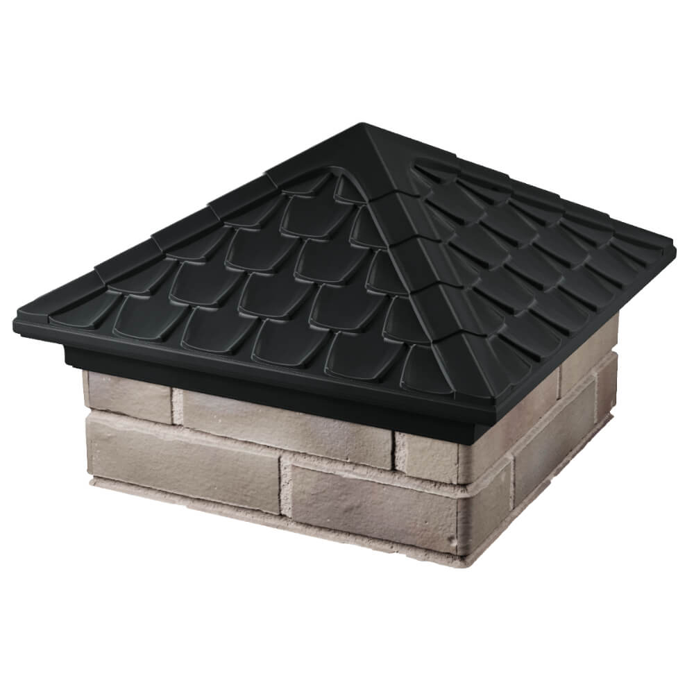 Колпак Zking Эльбрус Черный на столб 1.5х1.5 кирпича (385х385мм) в Переславле-Залесском фото