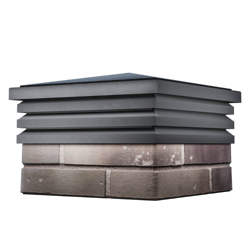 Колпак Zking Бона ХайТек Серый на столб 1.5х1.5 кирпича (385х385мм) в Переславле-Залесском фото