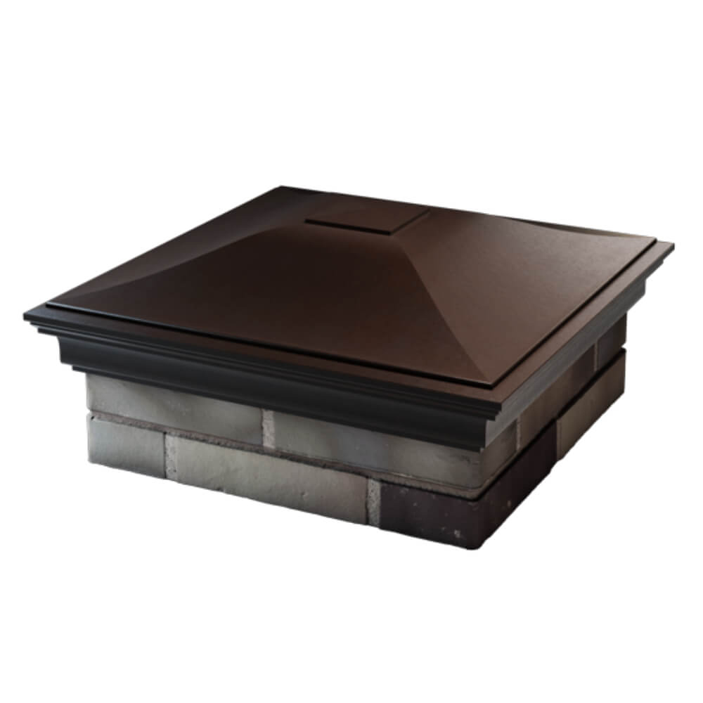 Колпак Zking Монблан Коричневый на столб 2х2 кирпича (515х515мм) в Переславле-Залесском фото