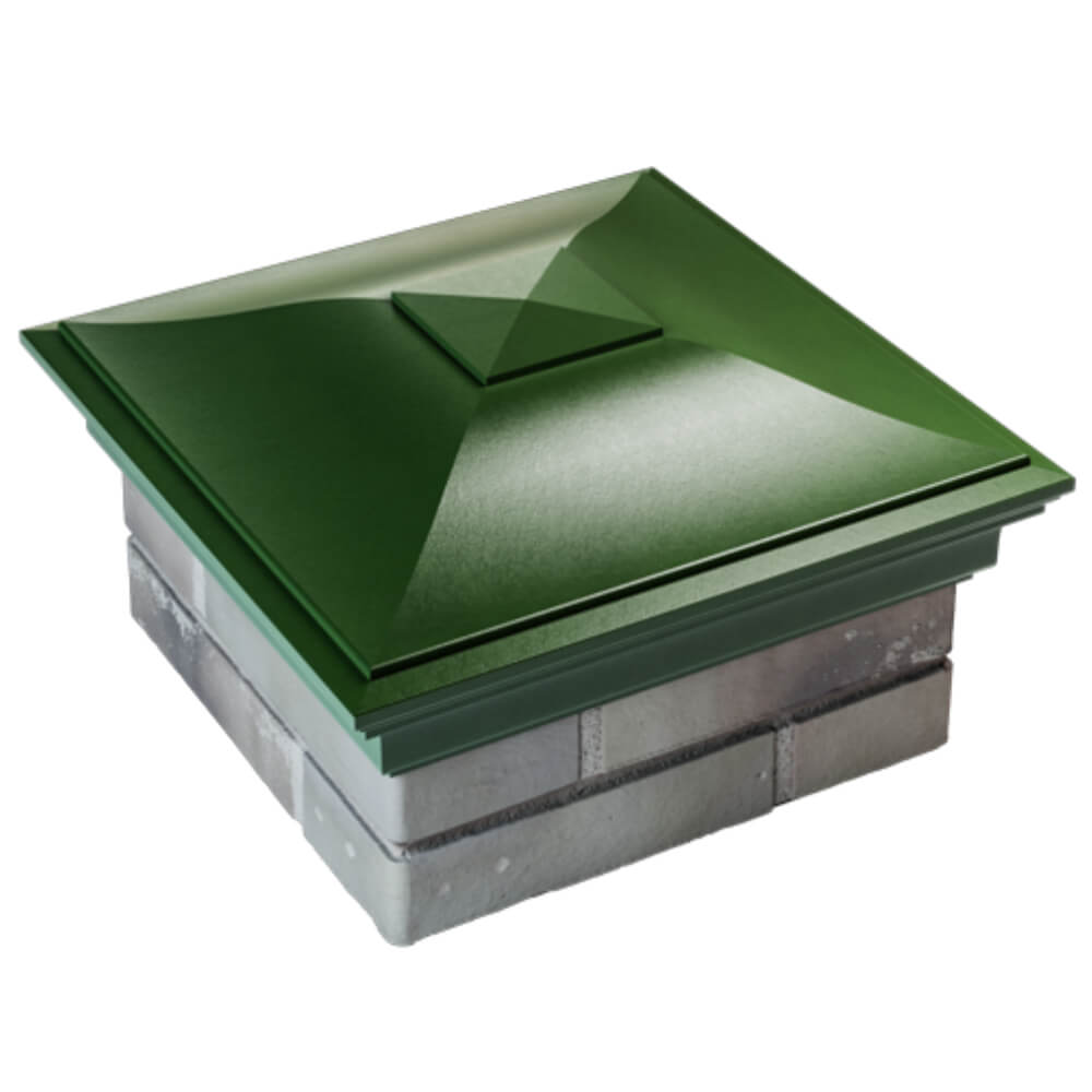 Колпак Zking Монблан Зеленый на столб 1.5х1.5 кирпича (385х385мм) в Переславле-Залесском фото