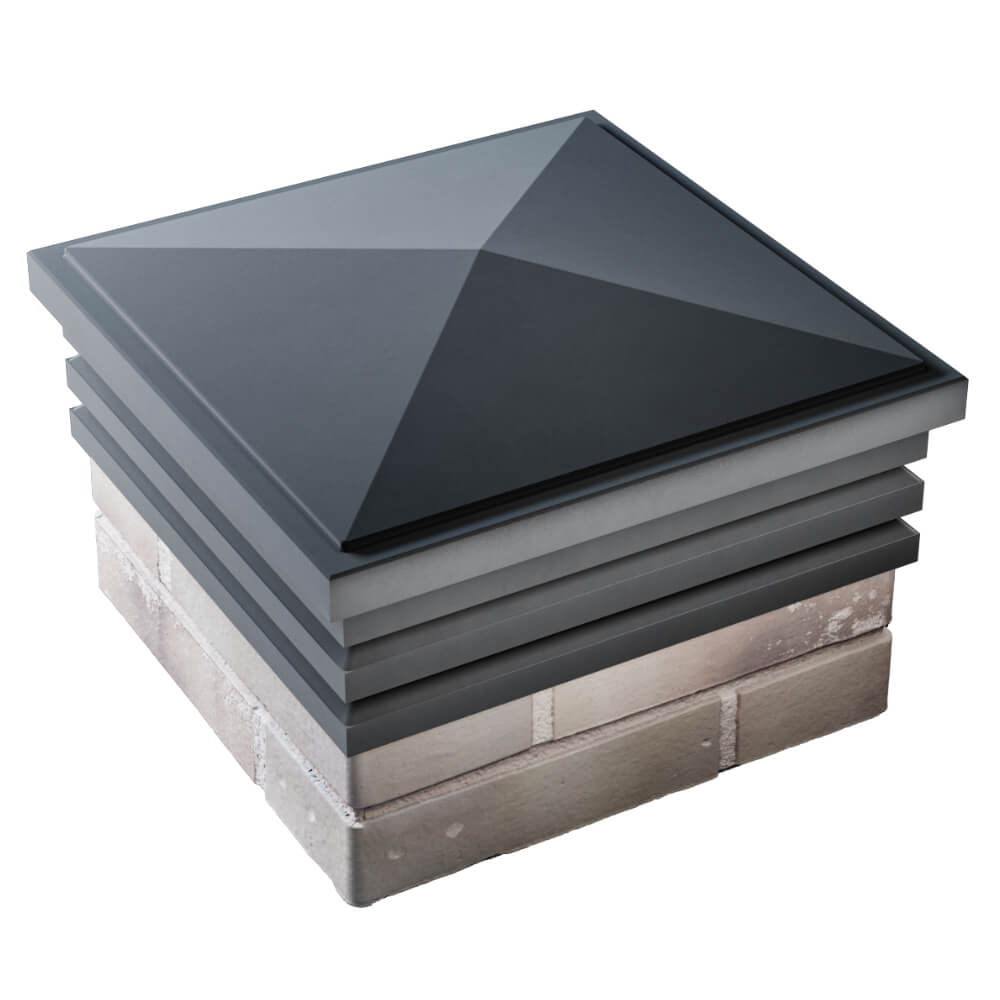 Колпак Zking Бона ХайТек Серый на столб 1.5х1.5 кирпича (385х385мм) в Переславле-Залесском фото