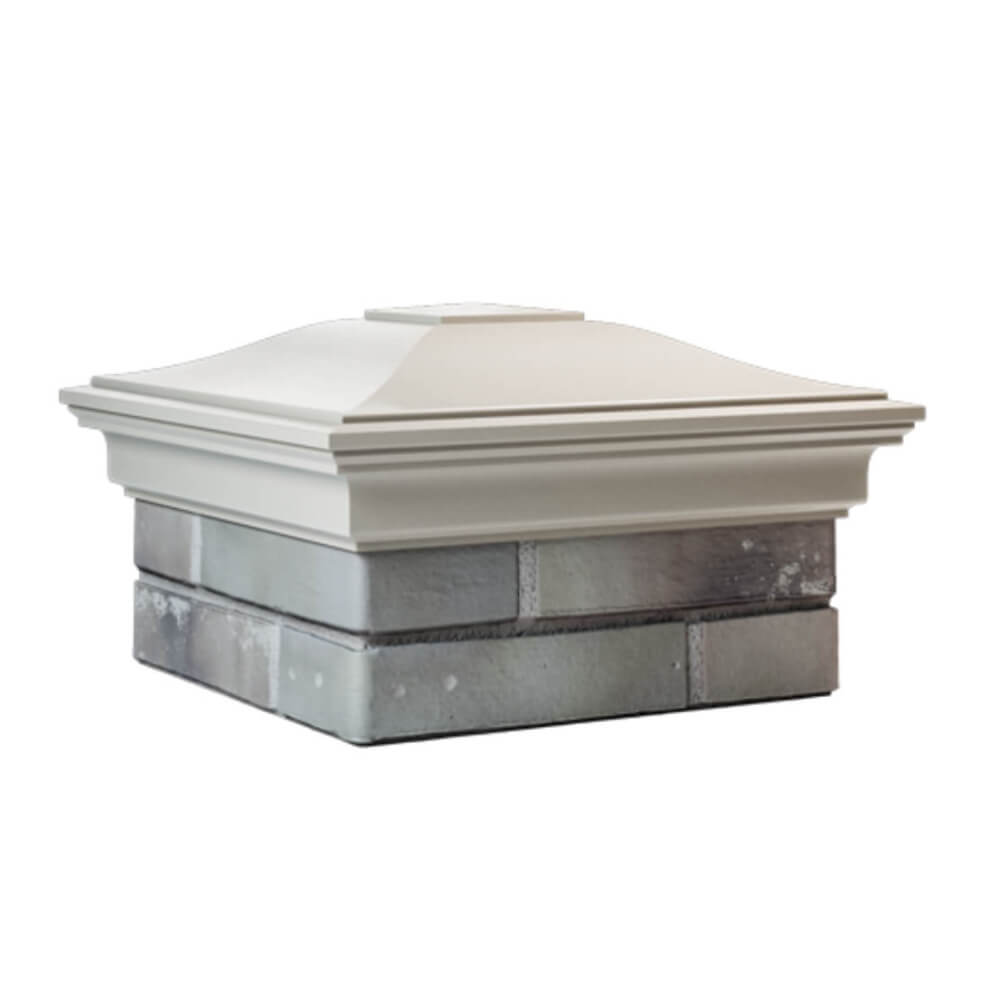 Колпак Zking Монблан Бежевый на столб 1.5х1.5 еврокирпича 0.7НФ (355х355мм) в Переславле-Залесском фото