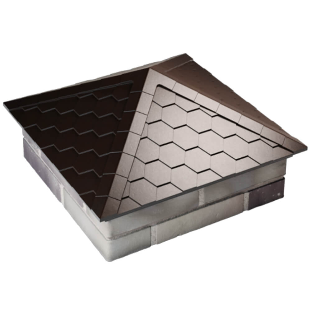 Колпак Zking Эверест Коричневый на столб 2х2 кирпича (535х535мм) Переславль-Залесский фото