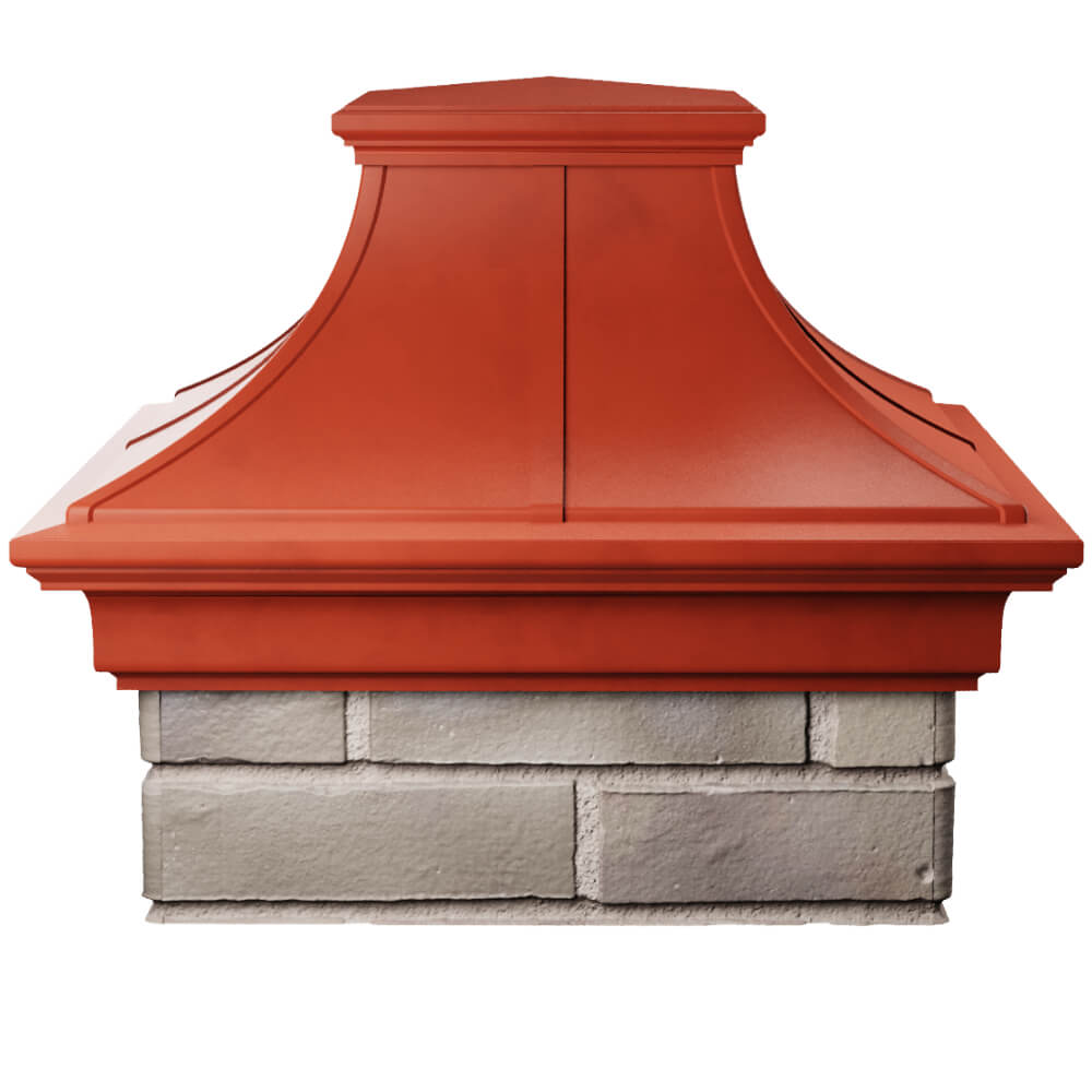 Колпак Zking Монблан Премиум Красный на столб 1.5х1.5 кирпича (385х385мм) Переславль-Залесский фото