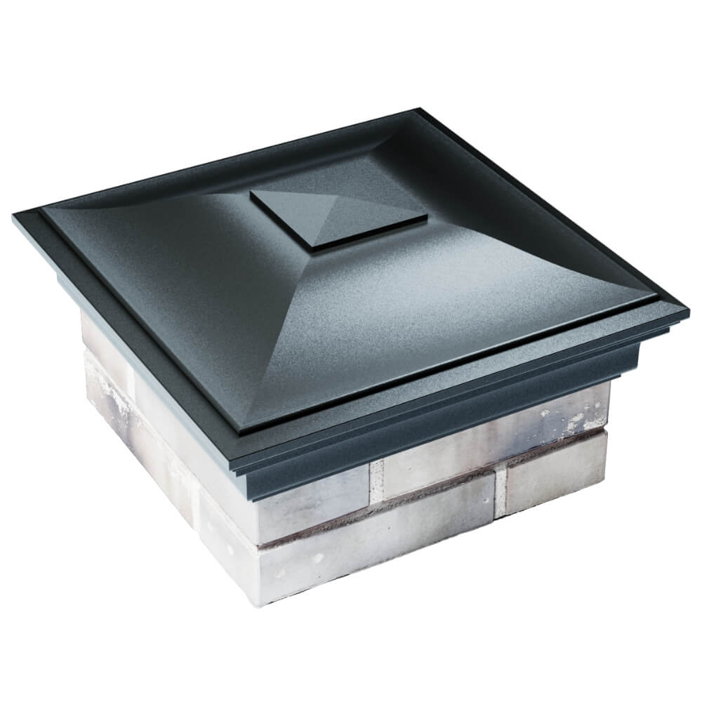 Колпак Zking Монблан Черный на столб 1.5х1.5 кирпича (385х385мм) в Переславле-Залесском фото