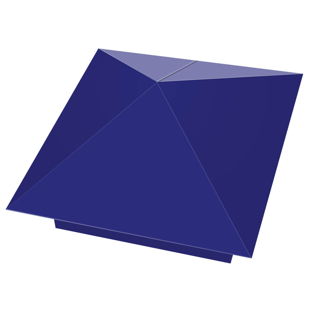 Колпак металлический 400х400мм RAL5002 Синий Ультрамарин заборный Переславль-Залесский фото