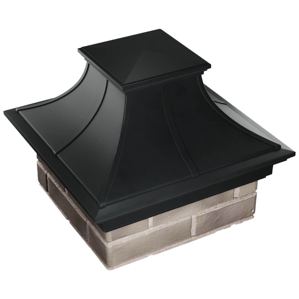 Колпак Zking Монблан Премиум Черный на столб 1.5х1.5 кирпича (385х385мм) в Переславле-Залесском фото