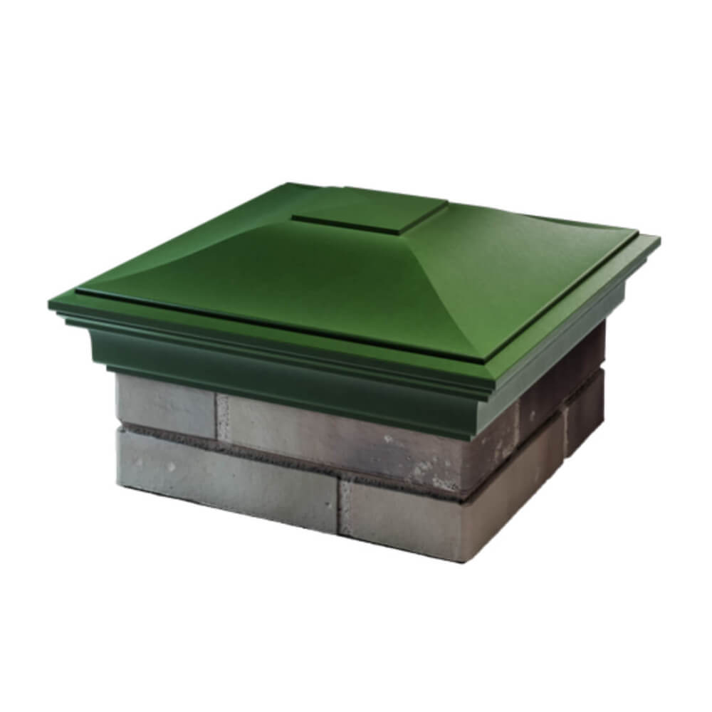 Колпак Zking Монблан Зеленый на столб 1.5х1.5 еврокирпича 0.7НФ (355х355мм) в Переславле-Залесском фото