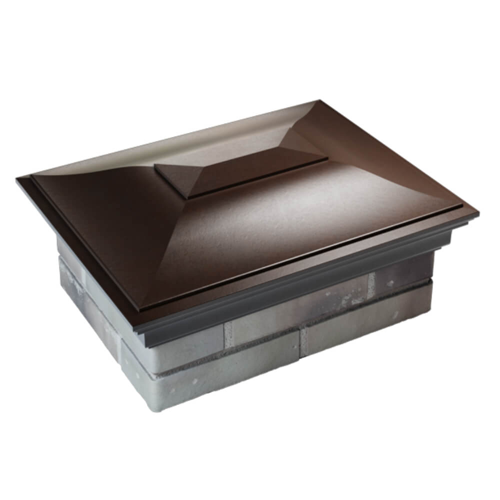 Колпак Zking Монблан Коричневый на столб 2х1.5 кирпича (515х385мм) Переславль-Залесский фото