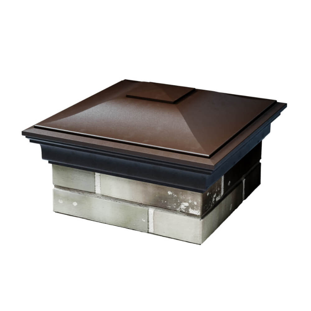 Колпак Zking Монблан Коричневый на столб 1.5х1.5 еврокирпича 0.7НФ (355х355мм) в Переславле-Залесском фото