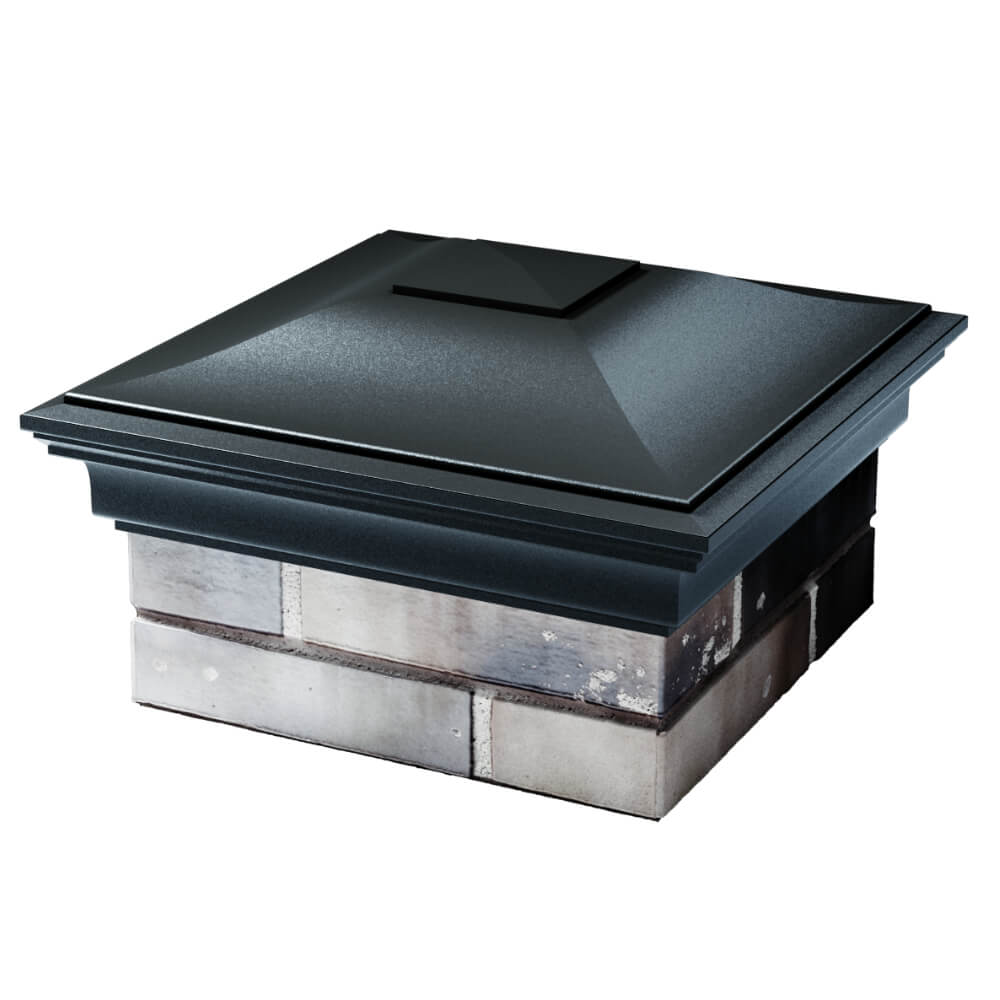 Колпак Zking Монблан Черный на столб 1.5х1.5 кирпича (385х385мм) в Переславле-Залесском фото