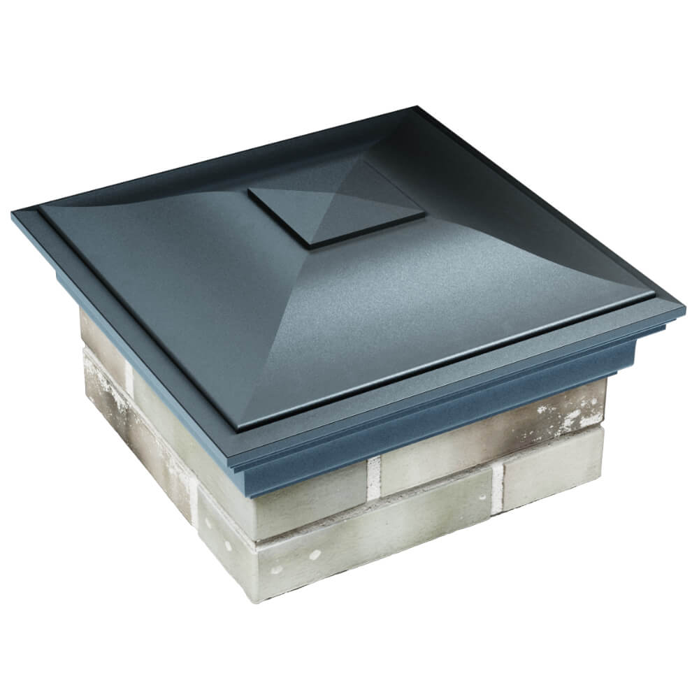 Колпак Zking Монблан Серый на столб 1.5х1.5 кирпича (385х385мм) в Переславле-Залесском фото