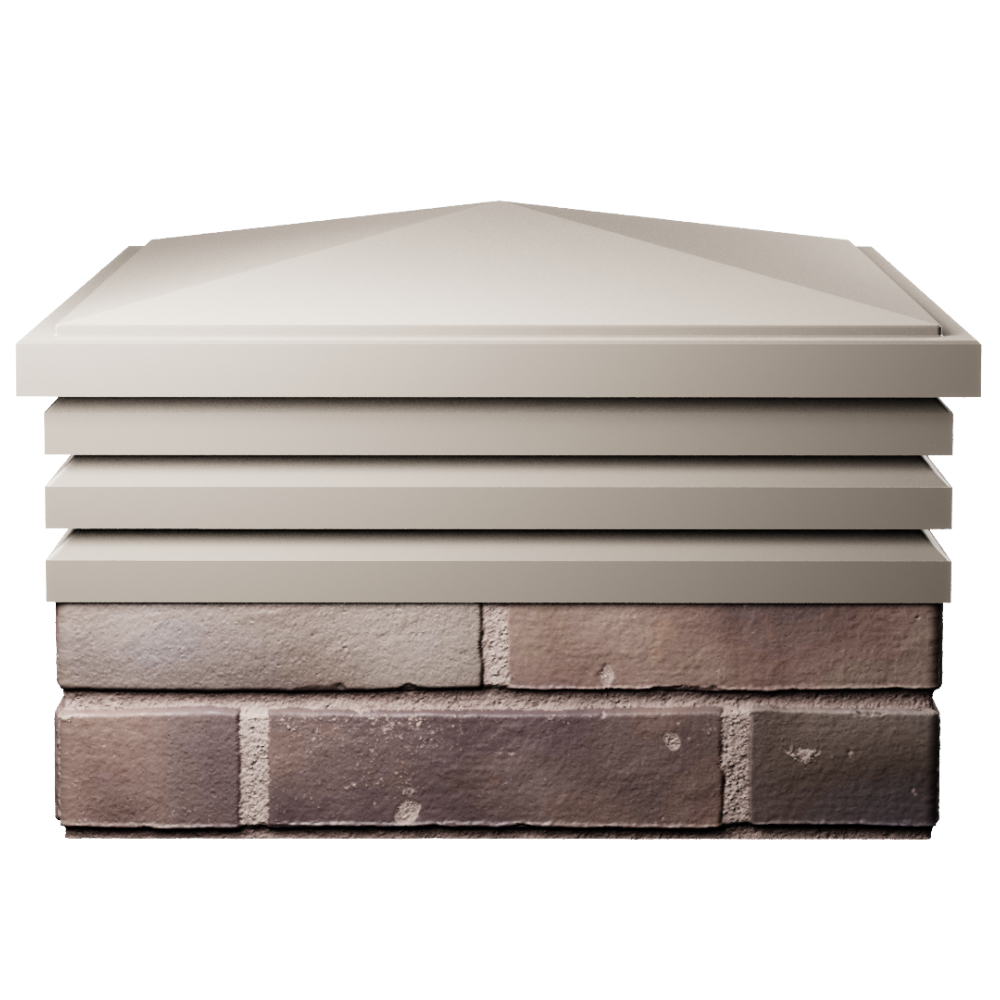 Колпак Zking Бона ХайТек Бежевый на столб 2х2 кирпича (513х513мм) Переславль-Залесский фото