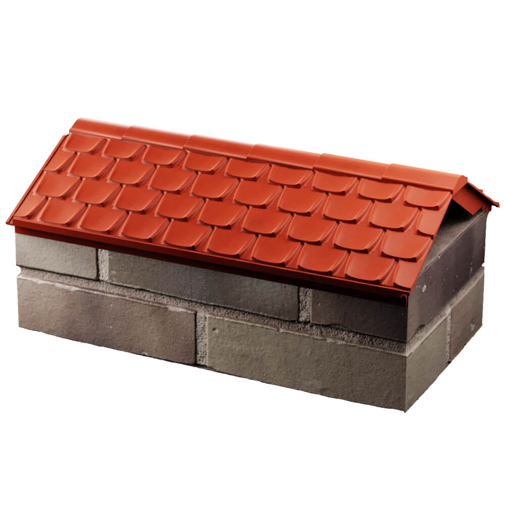 Парапет Zking Эльбрус Красный с посадкой на 1 кирпич (255мм) в Переславле-Залесском фото