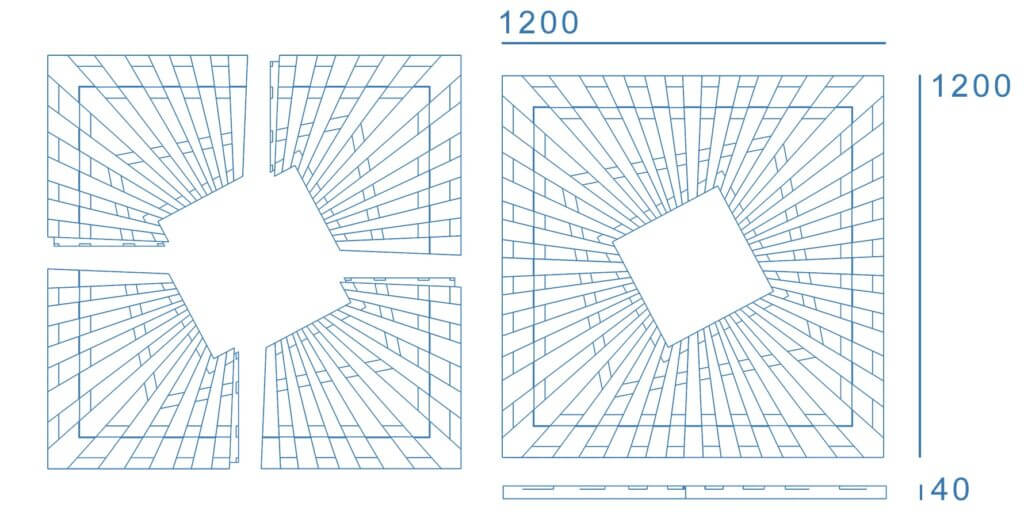 Приствольная решетка для дерева ZKING ATMOSPHERE 1.2х1.2м Коричневая в Переславле-Залесском фото