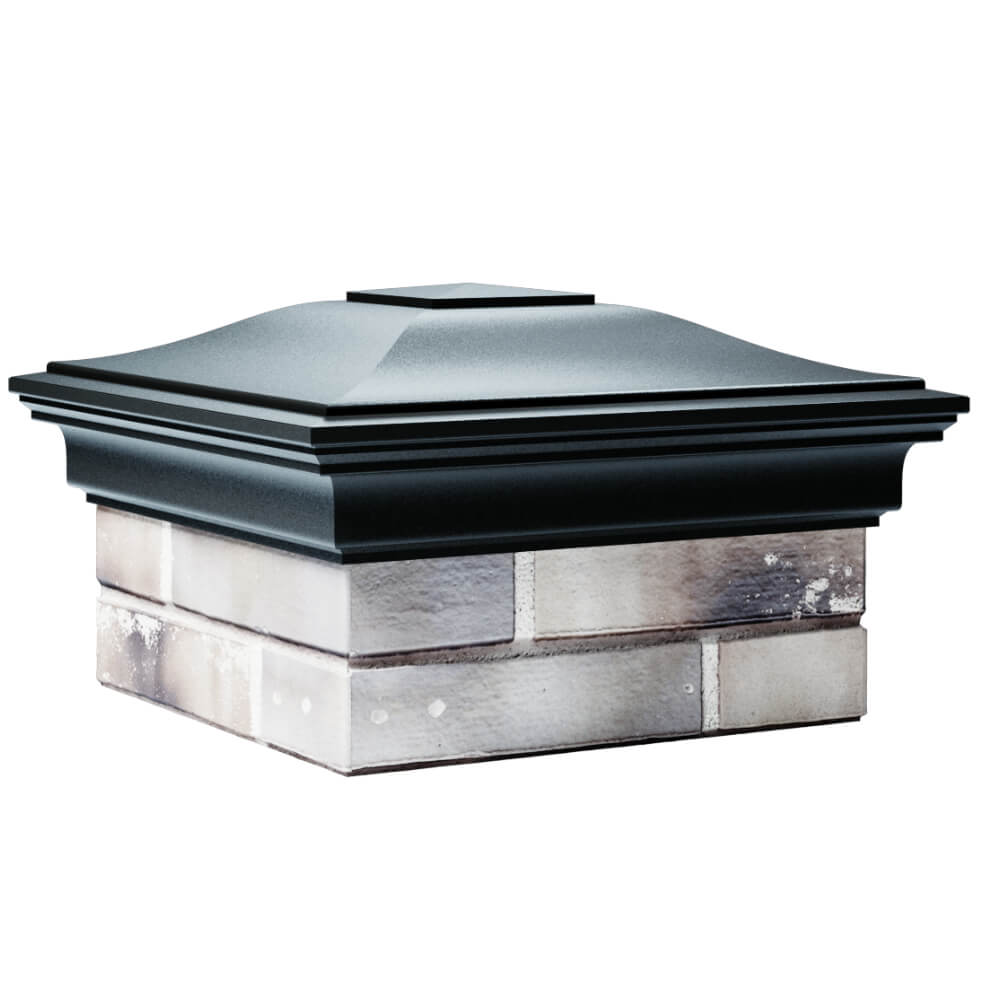 Колпак Zking Монблан Черный на столб 1.5х1.5 кирпича (385х385мм) в Переславле-Залесском фото