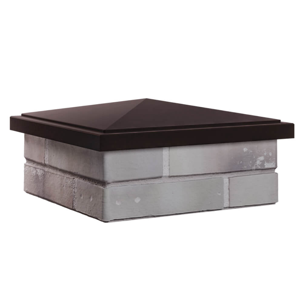 Колпак Zking БонаМоно Коричневый на столб 1.5х1.5 кирпича (385х385, 400х400мм) в Переславле-Залесском фото