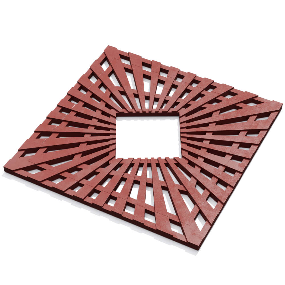 Приствольная решетка для дерева ZKING ATMOSPHERE 1.2х1.2м Красная в Переславле-Залесском фото