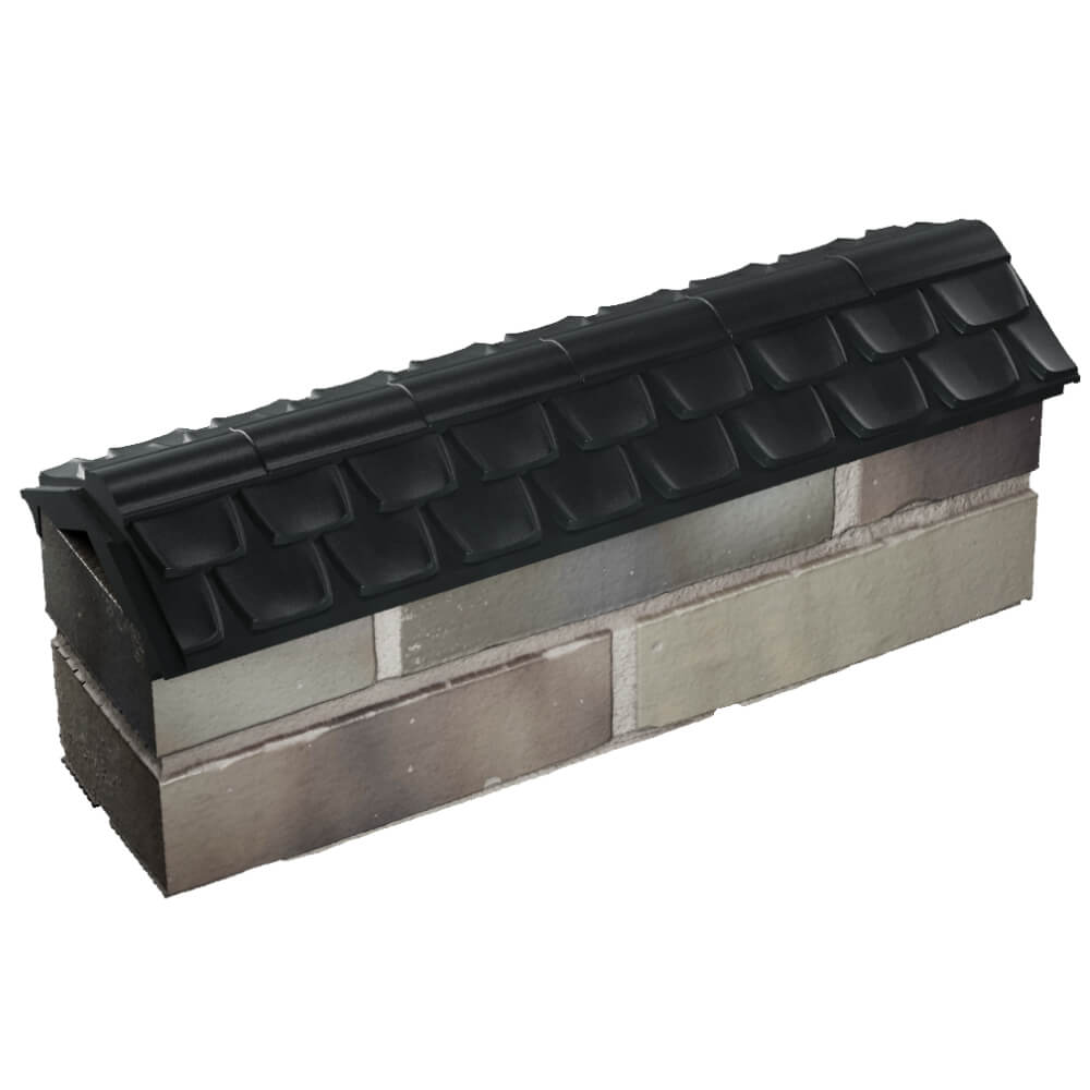 Парапет Zking Эльбрус Черный с посадкой на 0.5 кирпича (130мм) в Переславле-Залесском фото