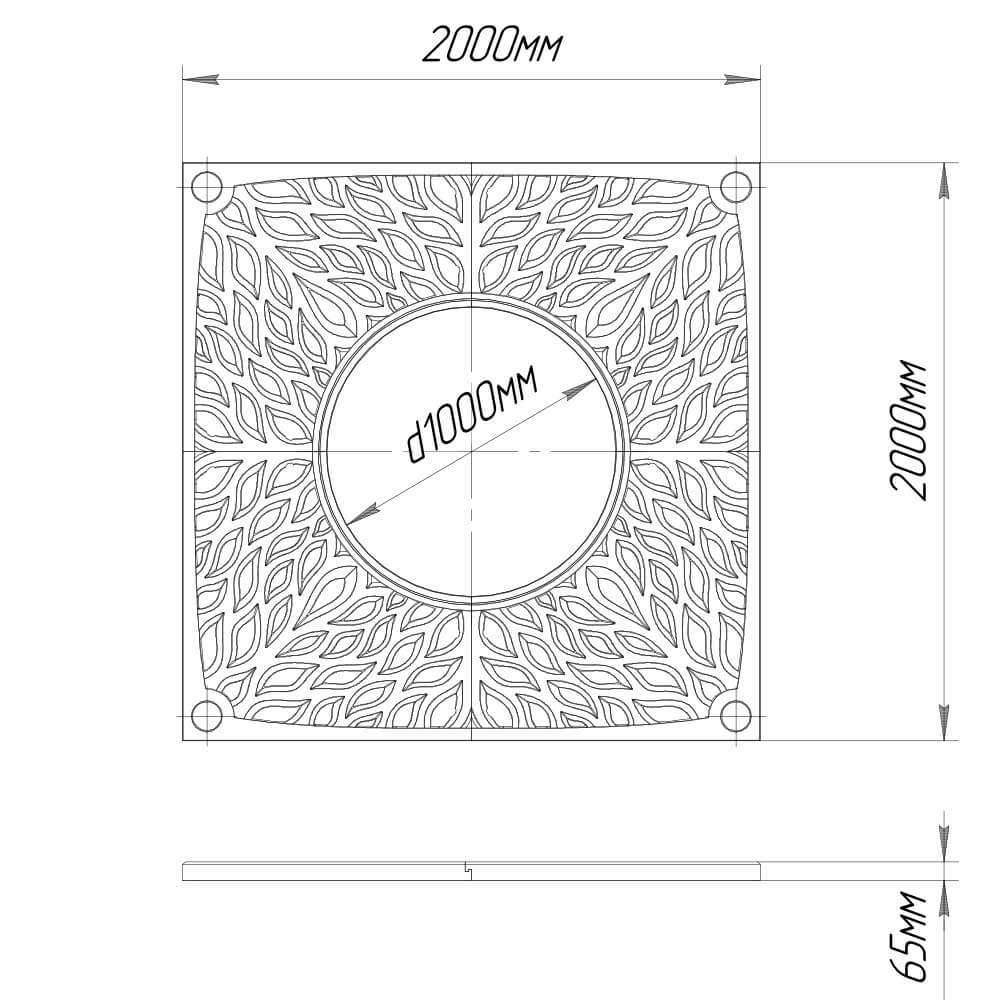 Приствольная решетка для дерева ZKING CRUST 2х2м Черная в Переславле-Залесском фото