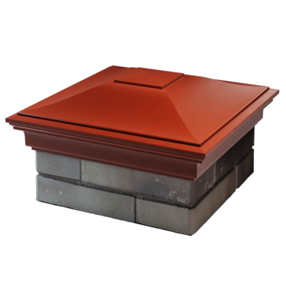 Колпак Zking Монблан Красный на столб 1.5х1.5 кирпича (385х385мм) в Переславле-Залесском фото