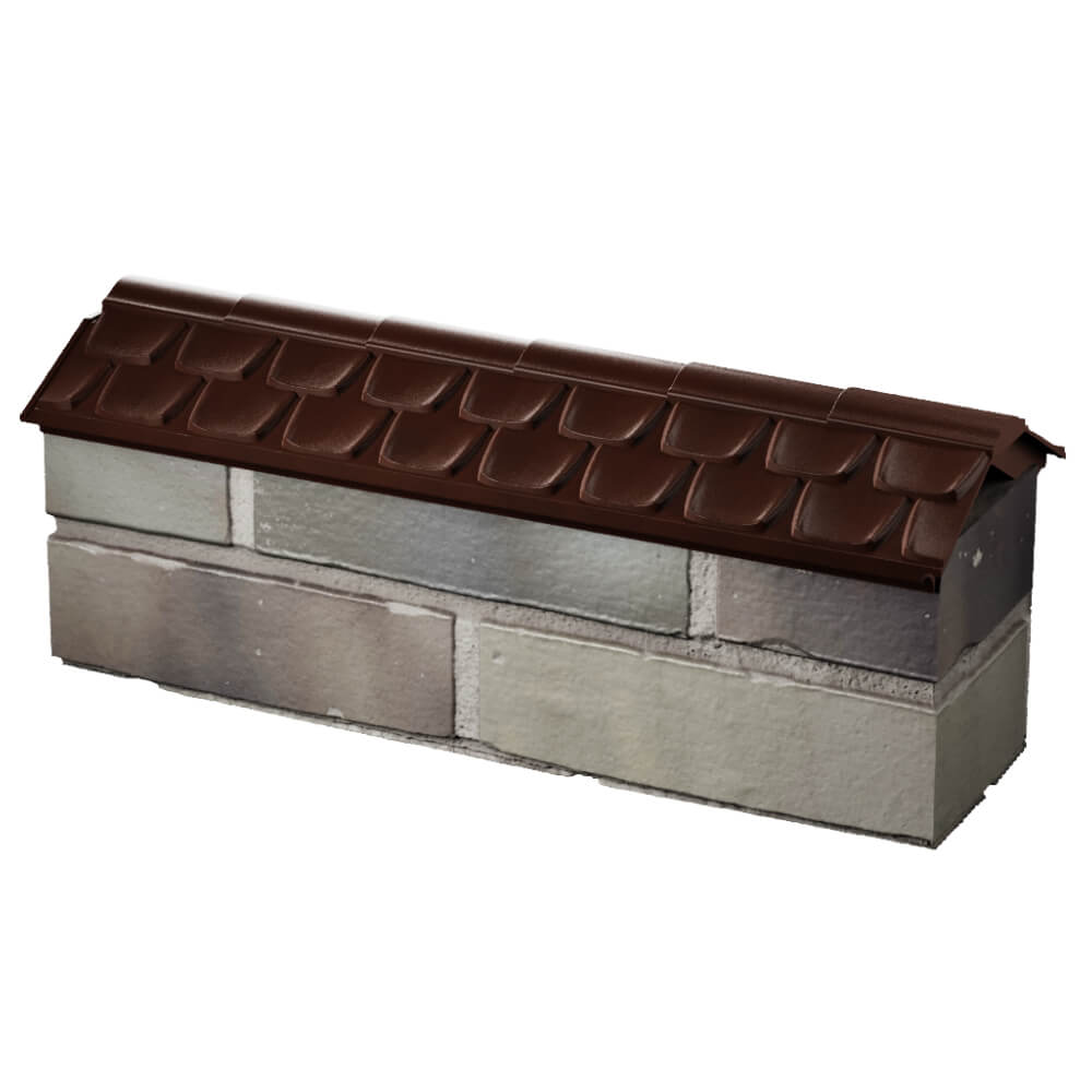 Парапет Zking Эльбрус Коричневый с посадкой на 0.5 кирпича (130мм) в Переславле-Залесском фото