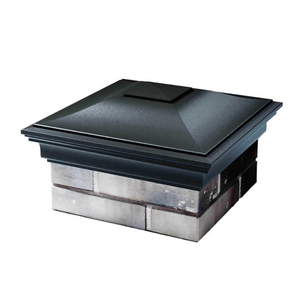 Колпак Zking Монблан Черный на столб 1.5х1.5 еврокирпича 0.7НФ (355х355мм) в Переславле-Залесском фото