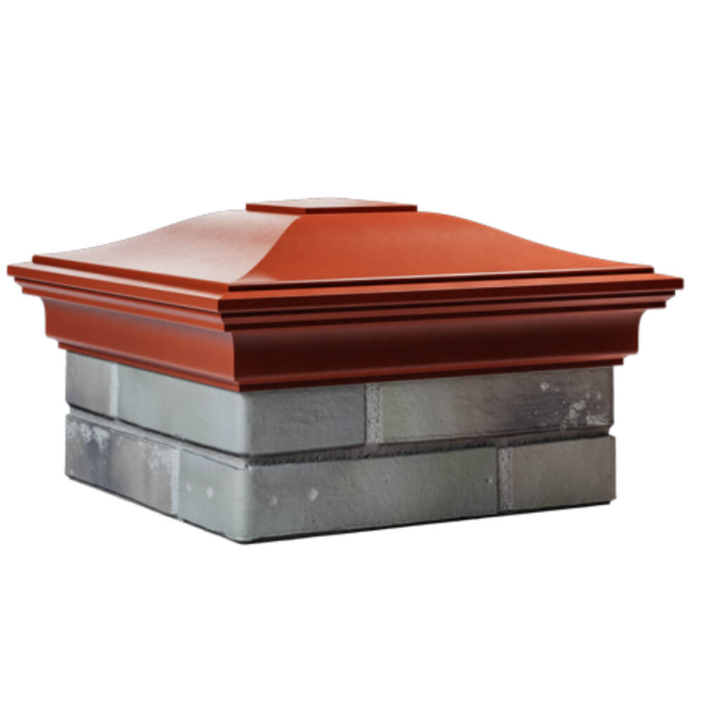 Колпак Zking Монблан Красный на столб 1.5х1.5 кирпича (385х385мм) в Переславле-Залесском фото