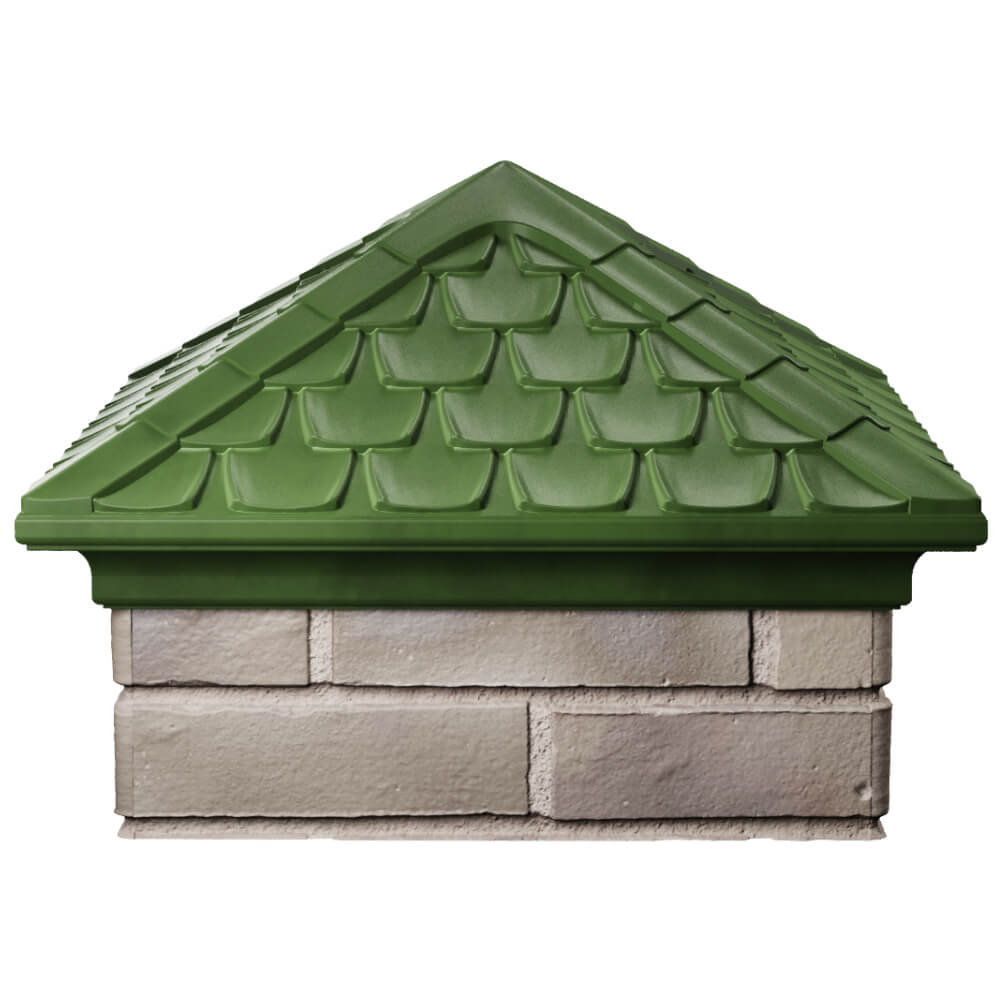 Колпак Zking Эльбрус Зеленый на столб 1.5х1.5 кирпича (385х385мм) Переславль-Залесский фото
