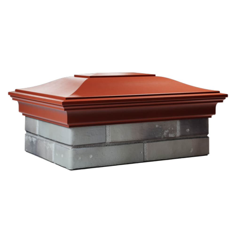 Колпак Zking Монблан Красный на столб 2х1.5 кирпича (515х385мм) в Переславле-Залесском фото