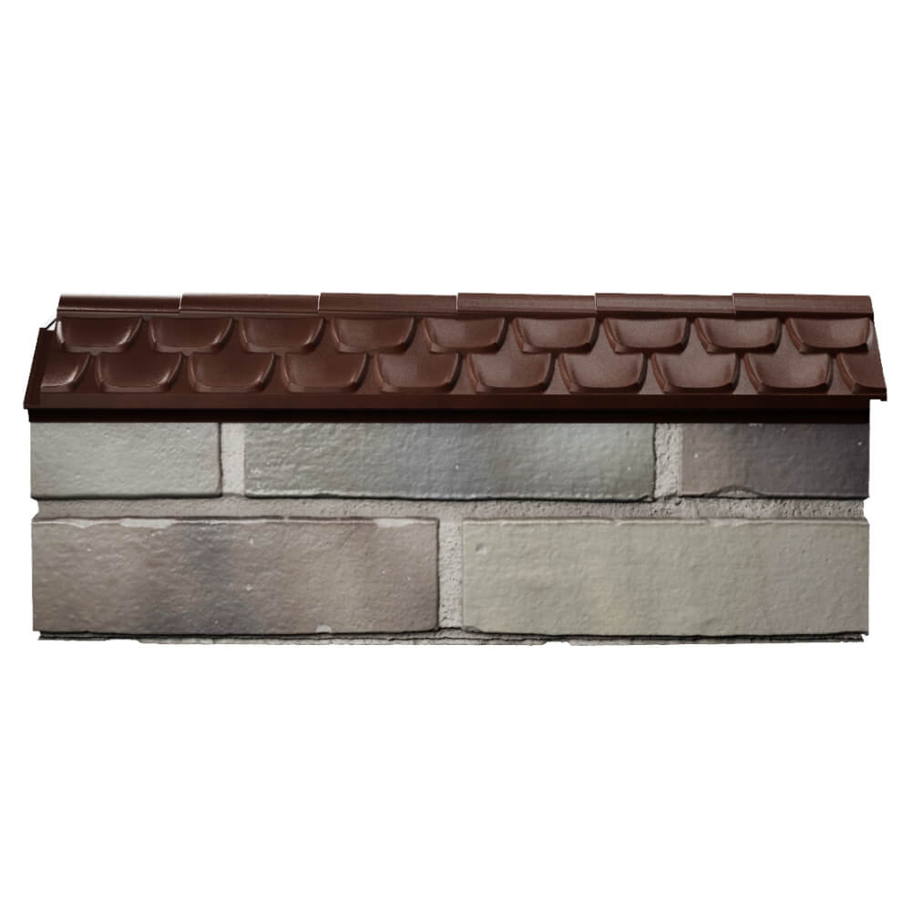 Парапет Zking Эльбрус Коричневый с посадкой на 0.5 кирпича (130мм) в Переславле-Залесском фото